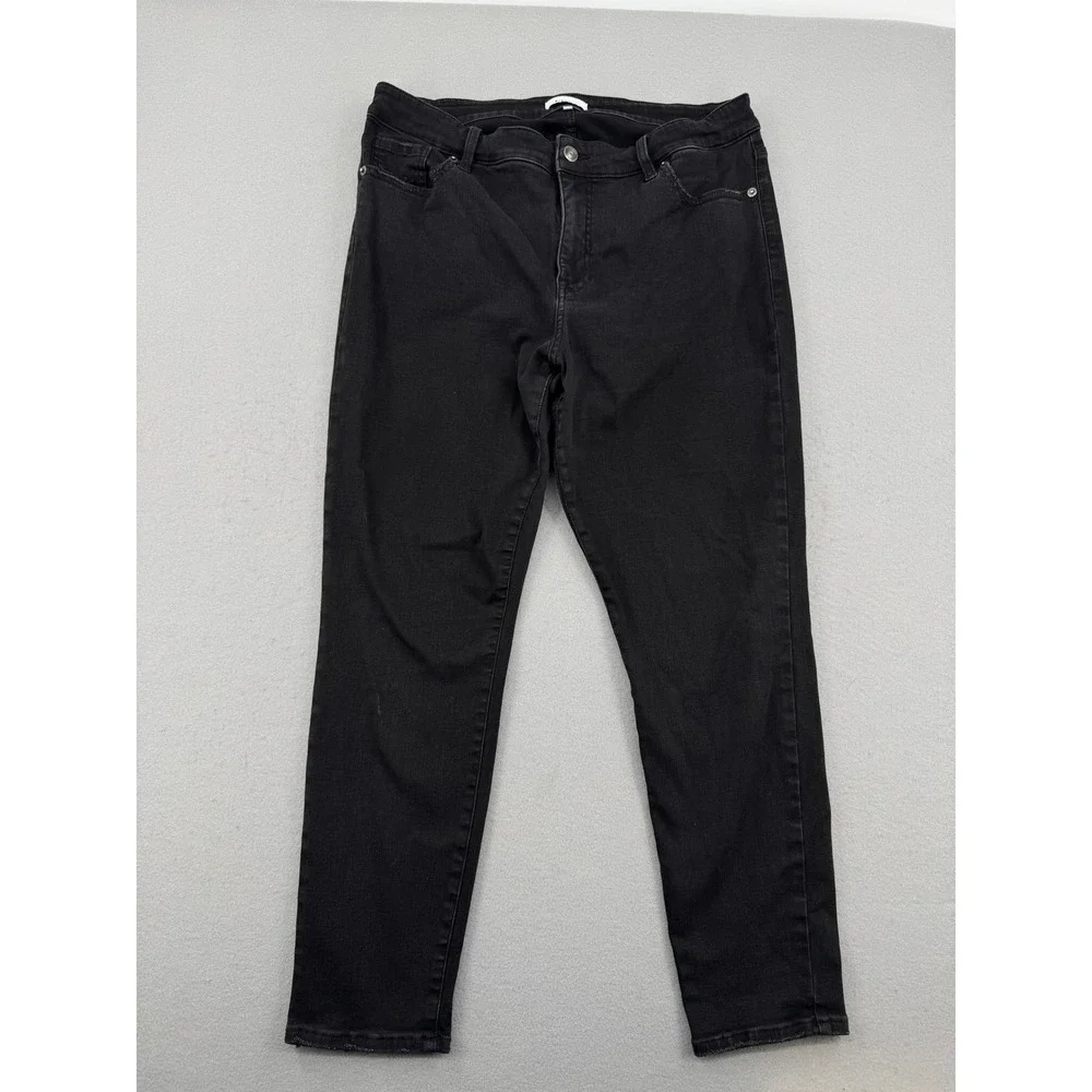 Pistola Arielle High Rise Skinny Jeans Womens 16W (35x26) Black Stretch Denim